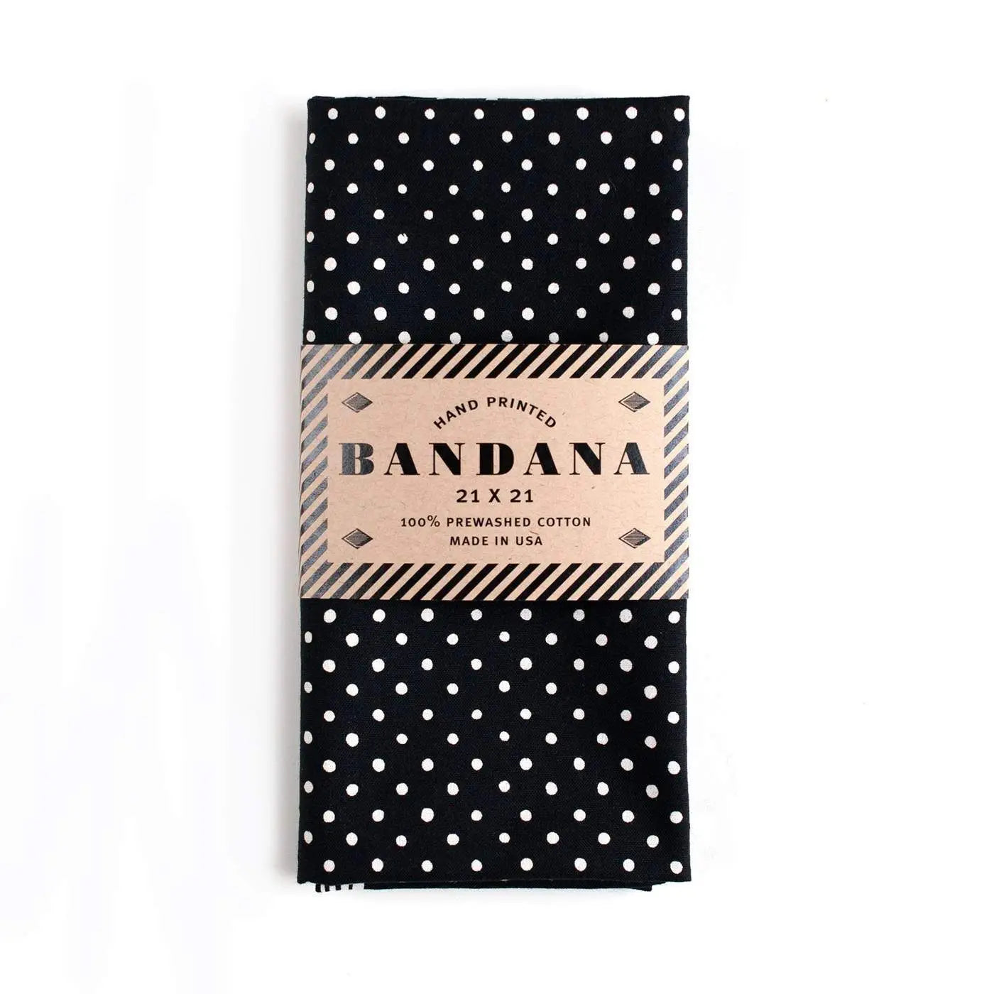 ABRACADANA Black Polka Dot Bandana