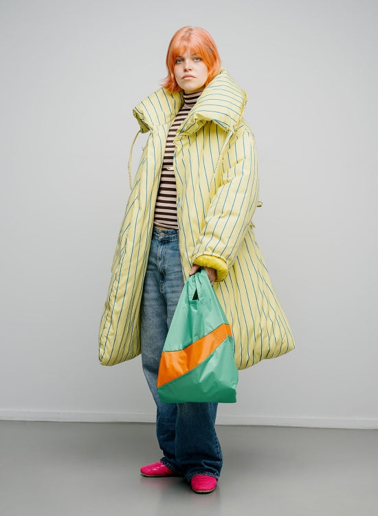 SUSAN BIJL Holly Green & Orange Medium Shopping Bag