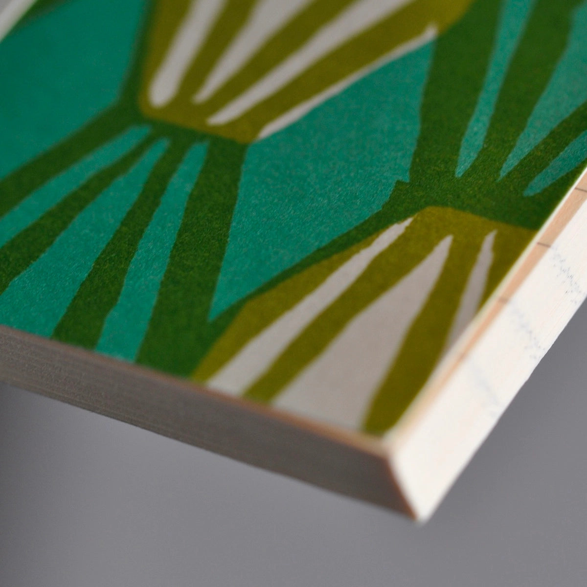 CAMBRIDGE IMPRINT Green Threadwork Square Notebook