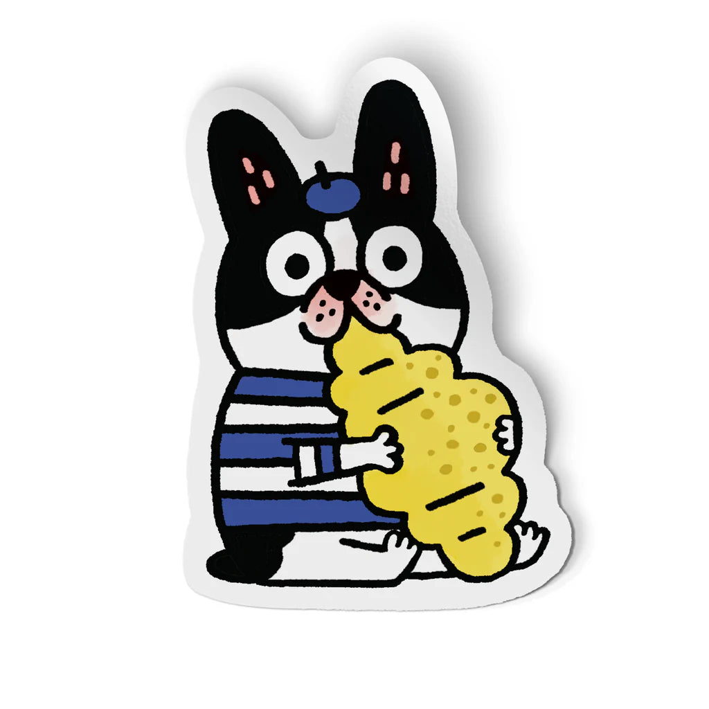 GEMMA CORRELL Croissant Dog Sticker