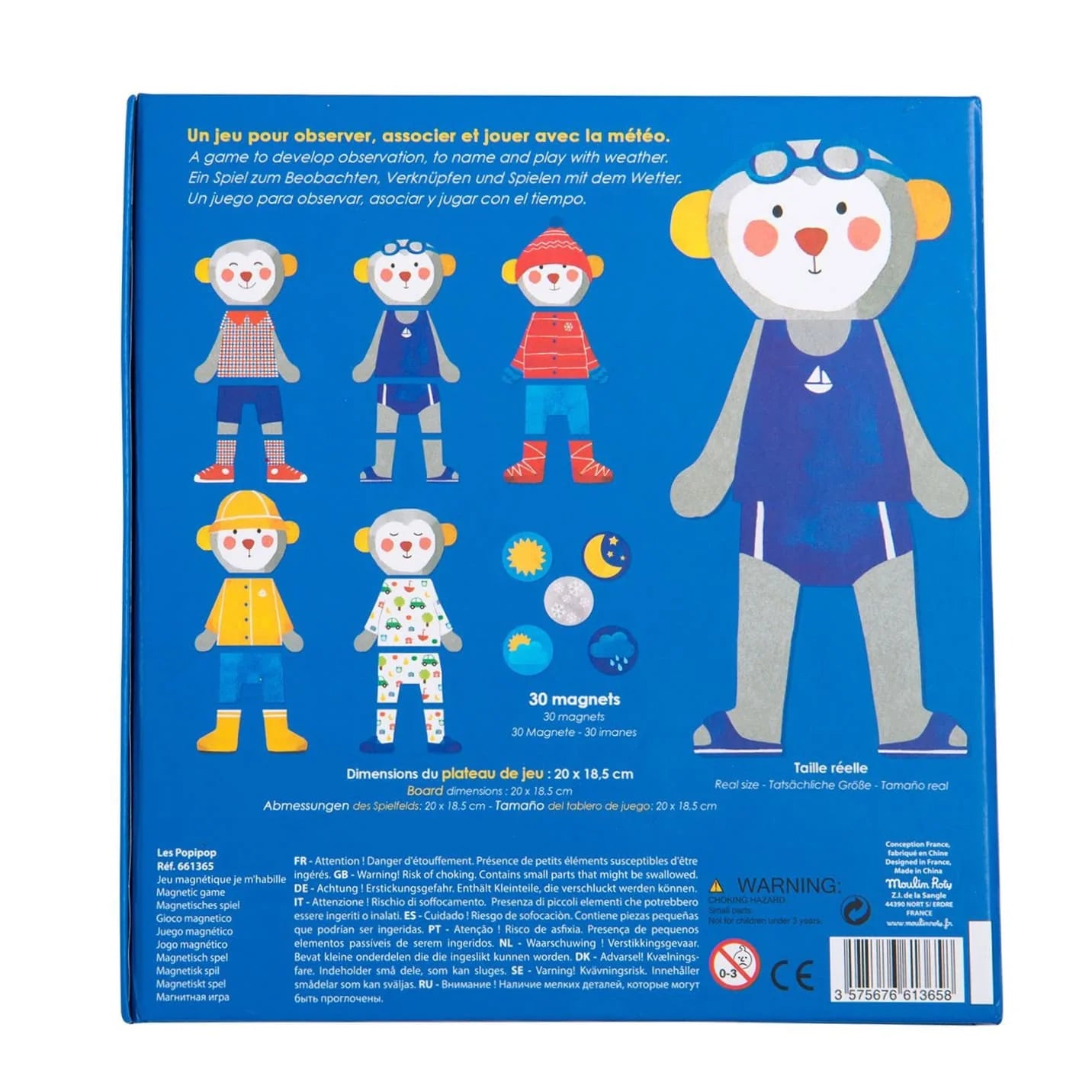 MOULIN ROTY Get Dressed Magnets Les Popipop