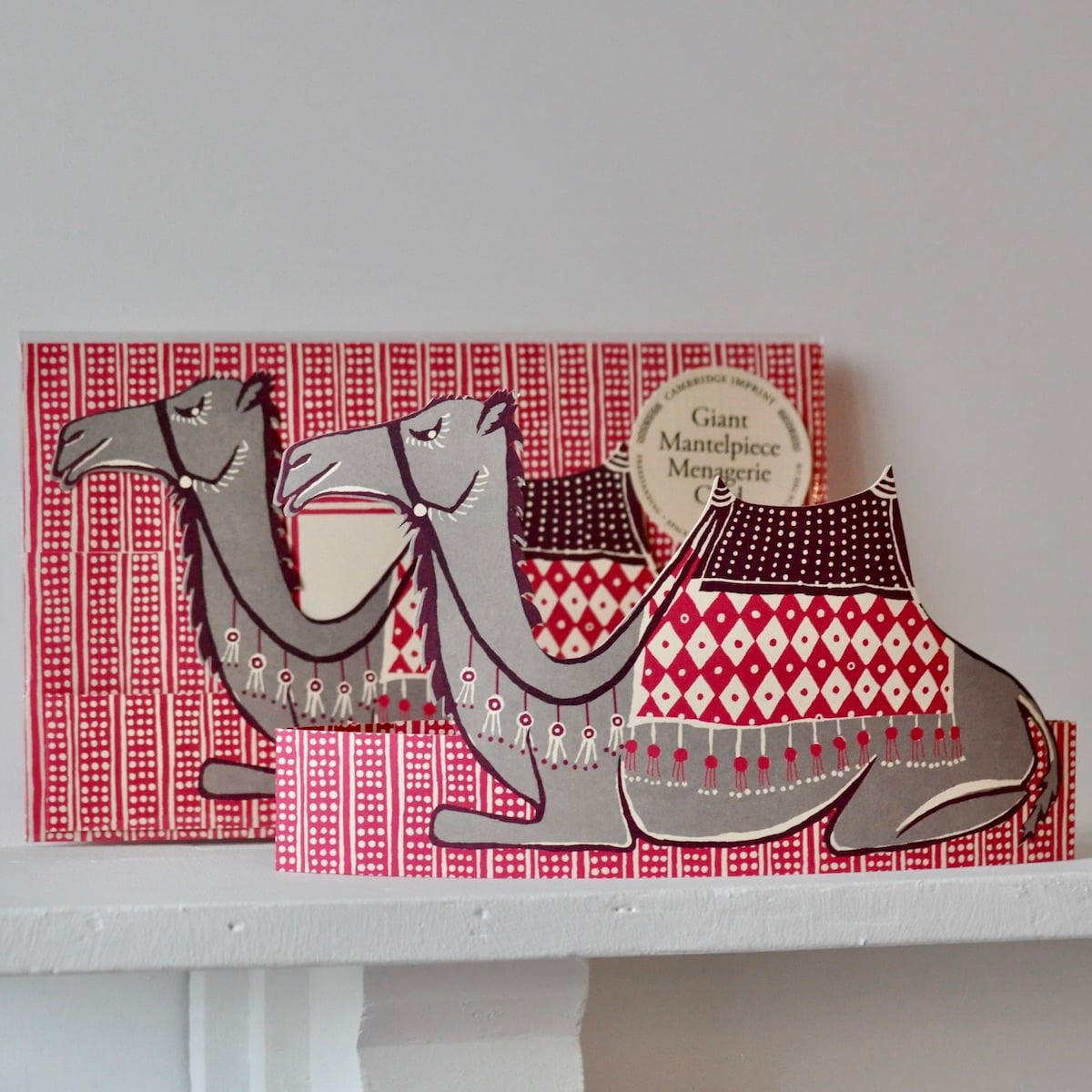 CAMBRIDGE IMPRINT Camel Mantlepiece Card