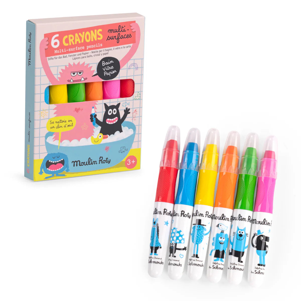 MOULIN ROTY Multi-Surface Crayons Les Schmouks