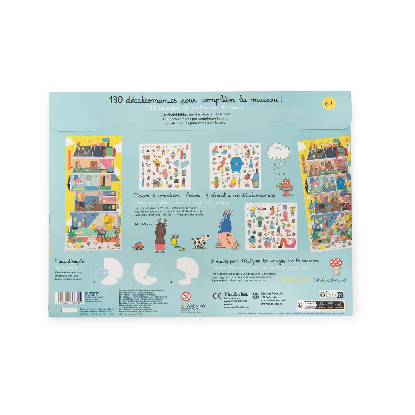 MOULIN ROTY Chez Les Schmouks Transfers Set