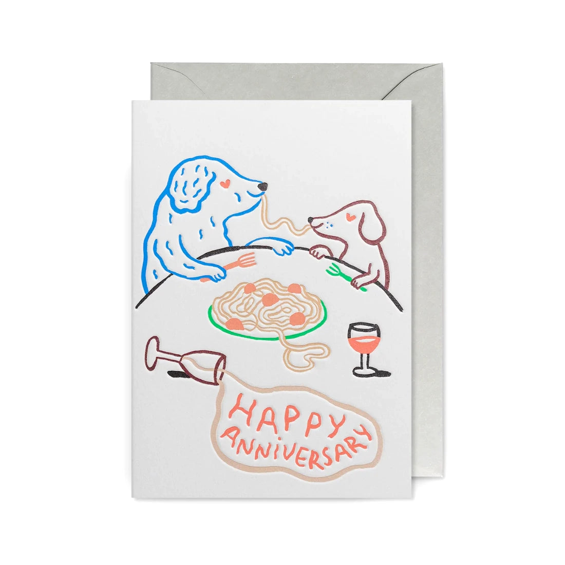 MARIE ASSÉNAT Spaghetti Anniversary Card