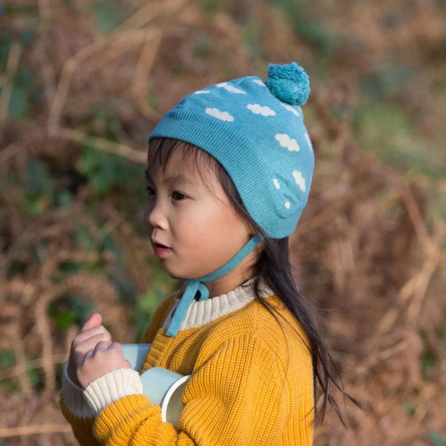 LITTLE GREEN RADICALS Fluffy Cloud Knitted Hat