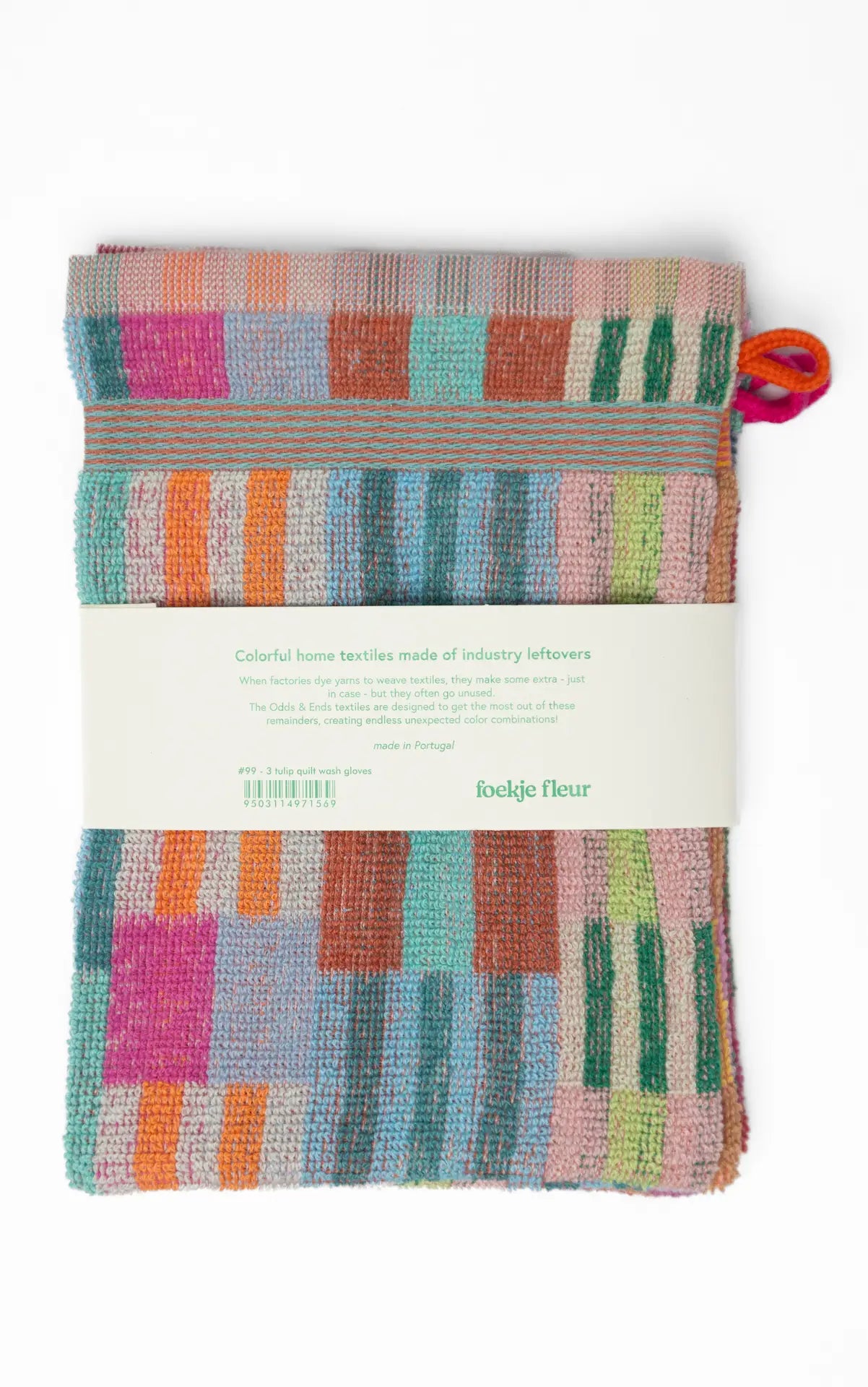 FOEKJE FLEUR Wash Glove Trio #99 Tulip Quilt