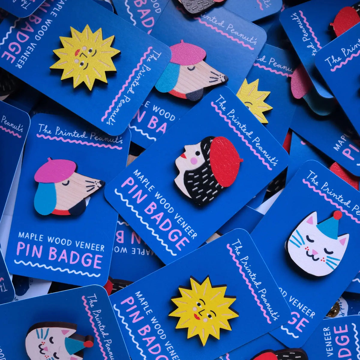 THE PRINTED PEANUT Sun Badge