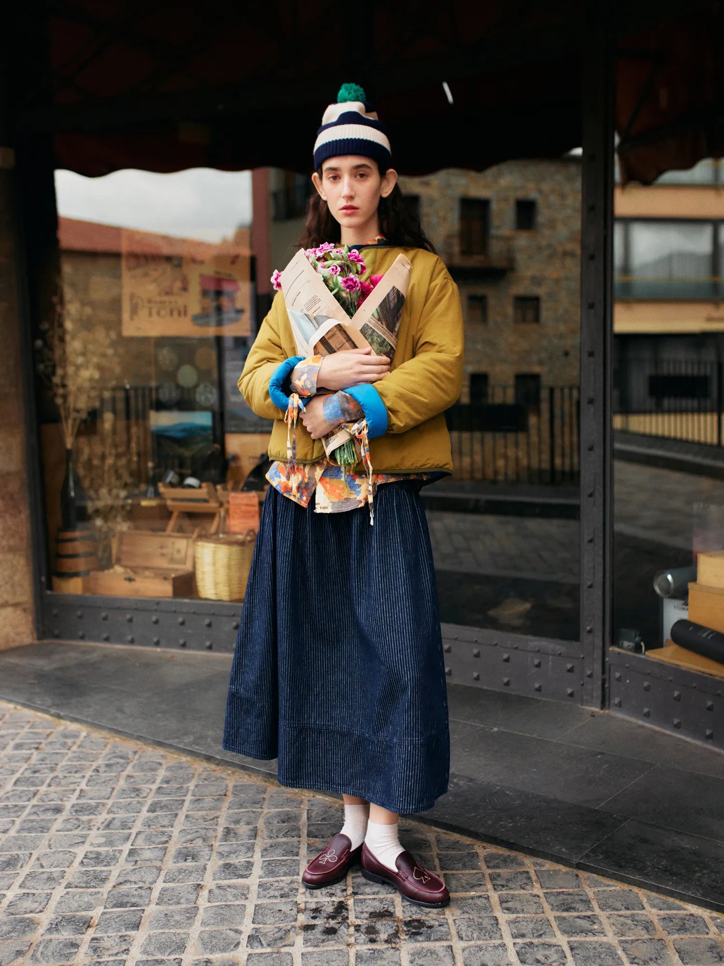 BOBO CHOSES Stripe Denim Skirt