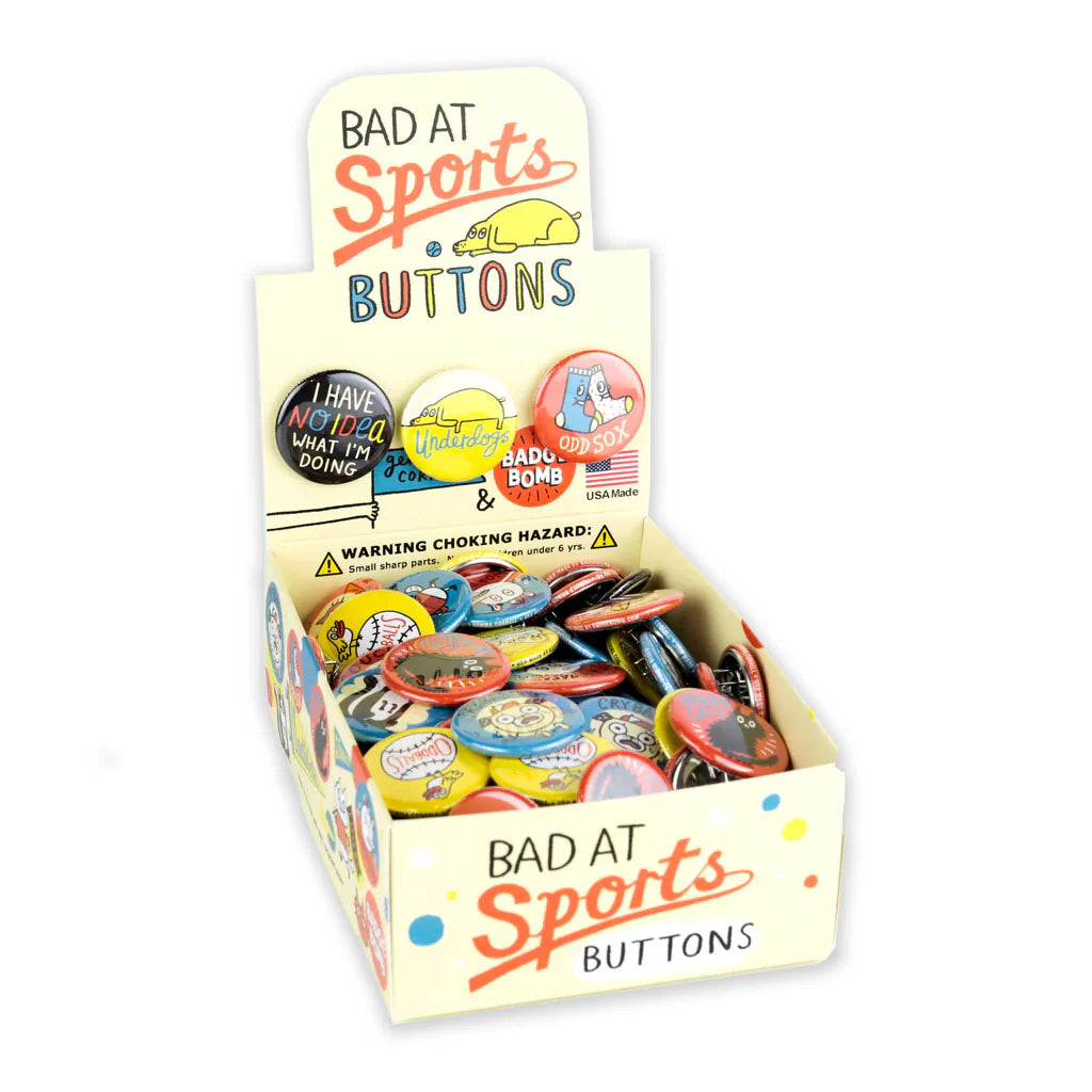 GEMMA CORRELL Bad At Sports Buttons
