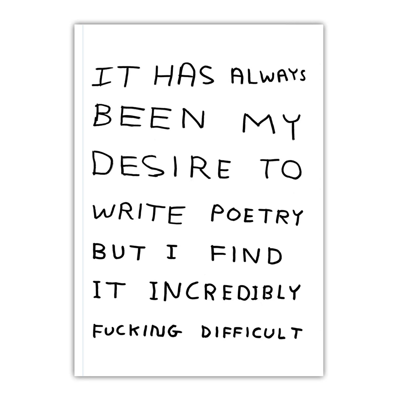 DAVID SHRIGLEY Difficult Poetry Notebook