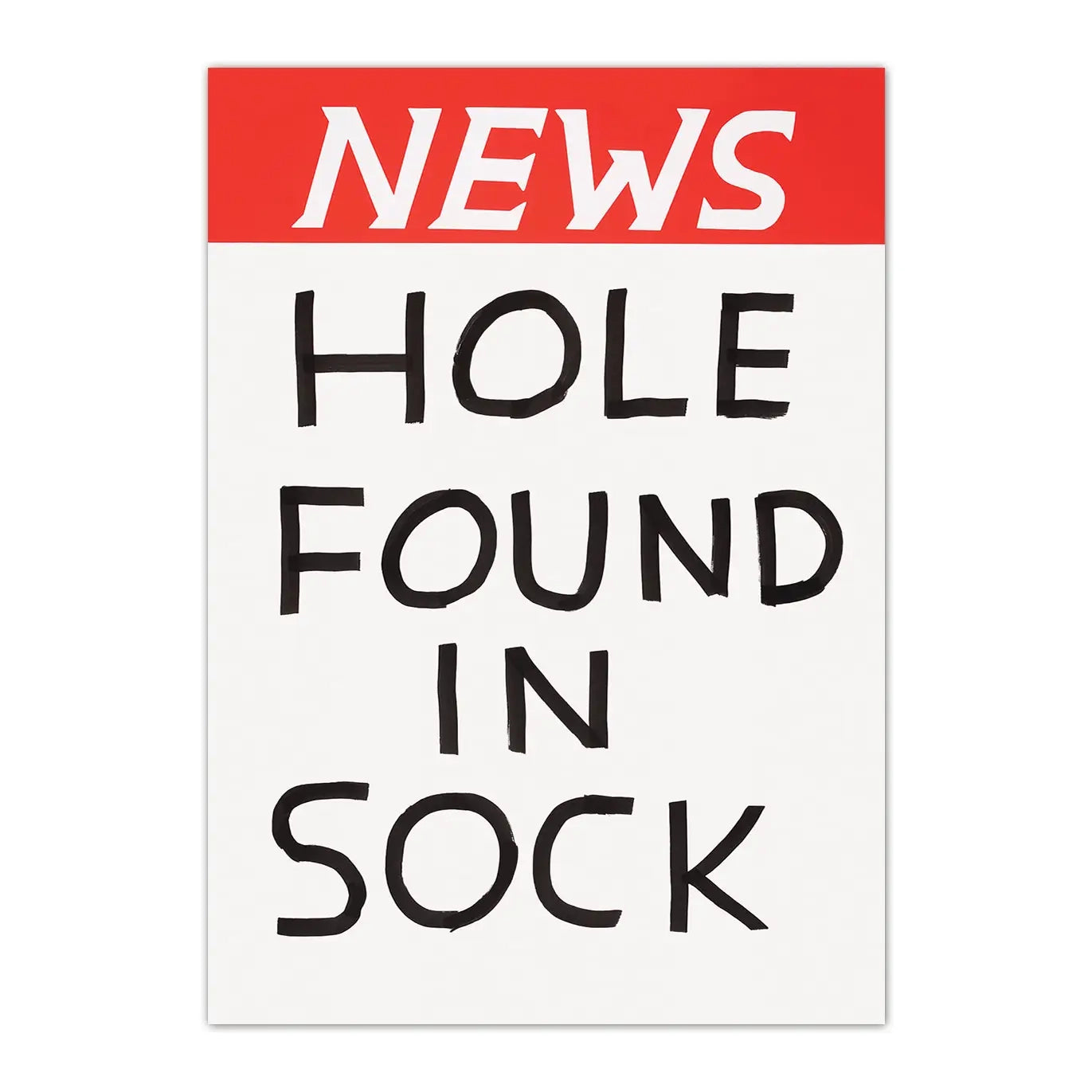 DAVID SHRIGLEY Hole In Sock Postcard