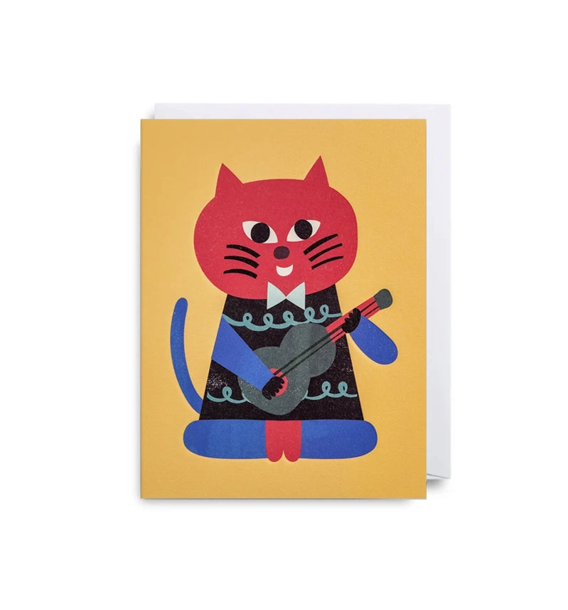HSINPING PAN Guitar Cat Card