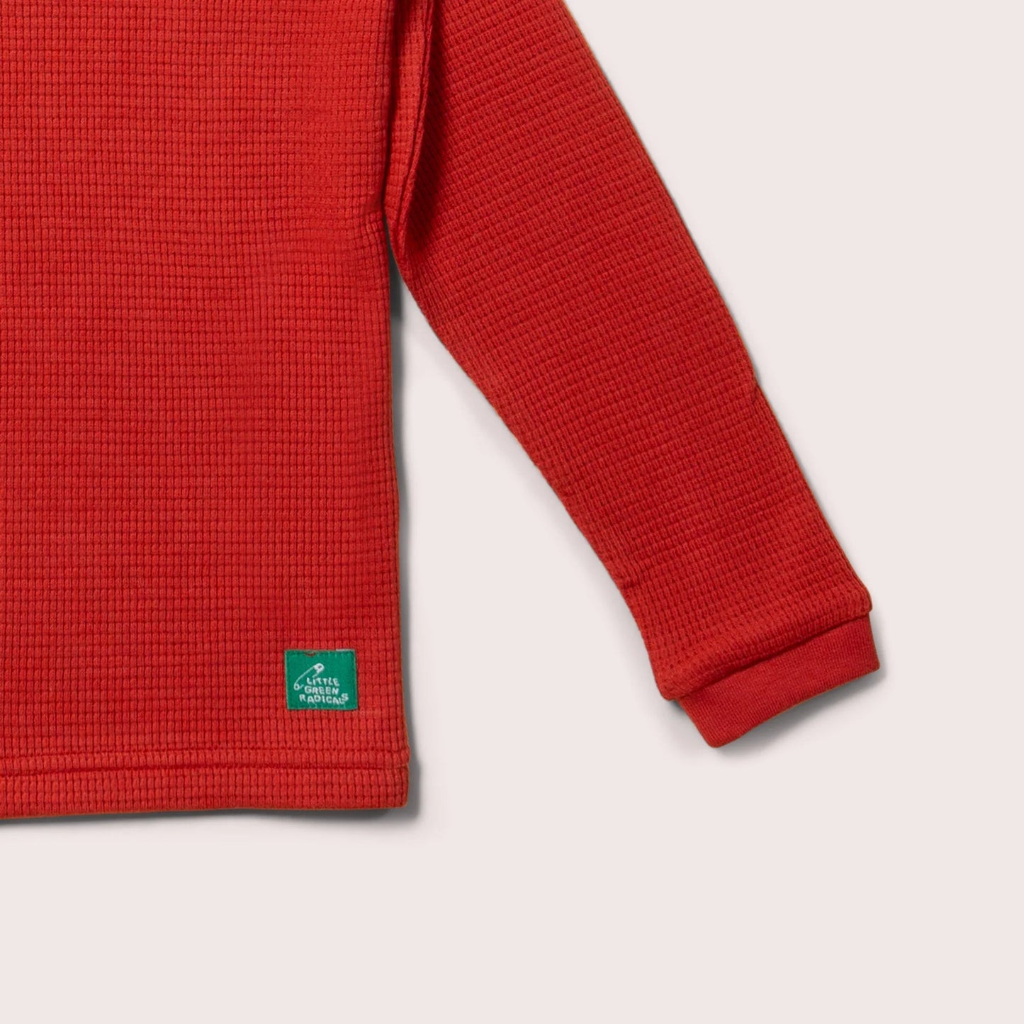 LITTLE GREEN RADICALS Hazelnut Waffle Long Sleeve Cosy Top