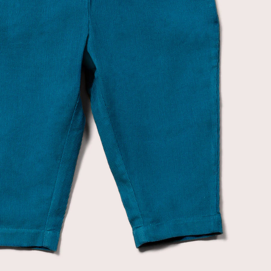 LITTLE GREEN RADICALS Deep Blue Corduroy Trousers