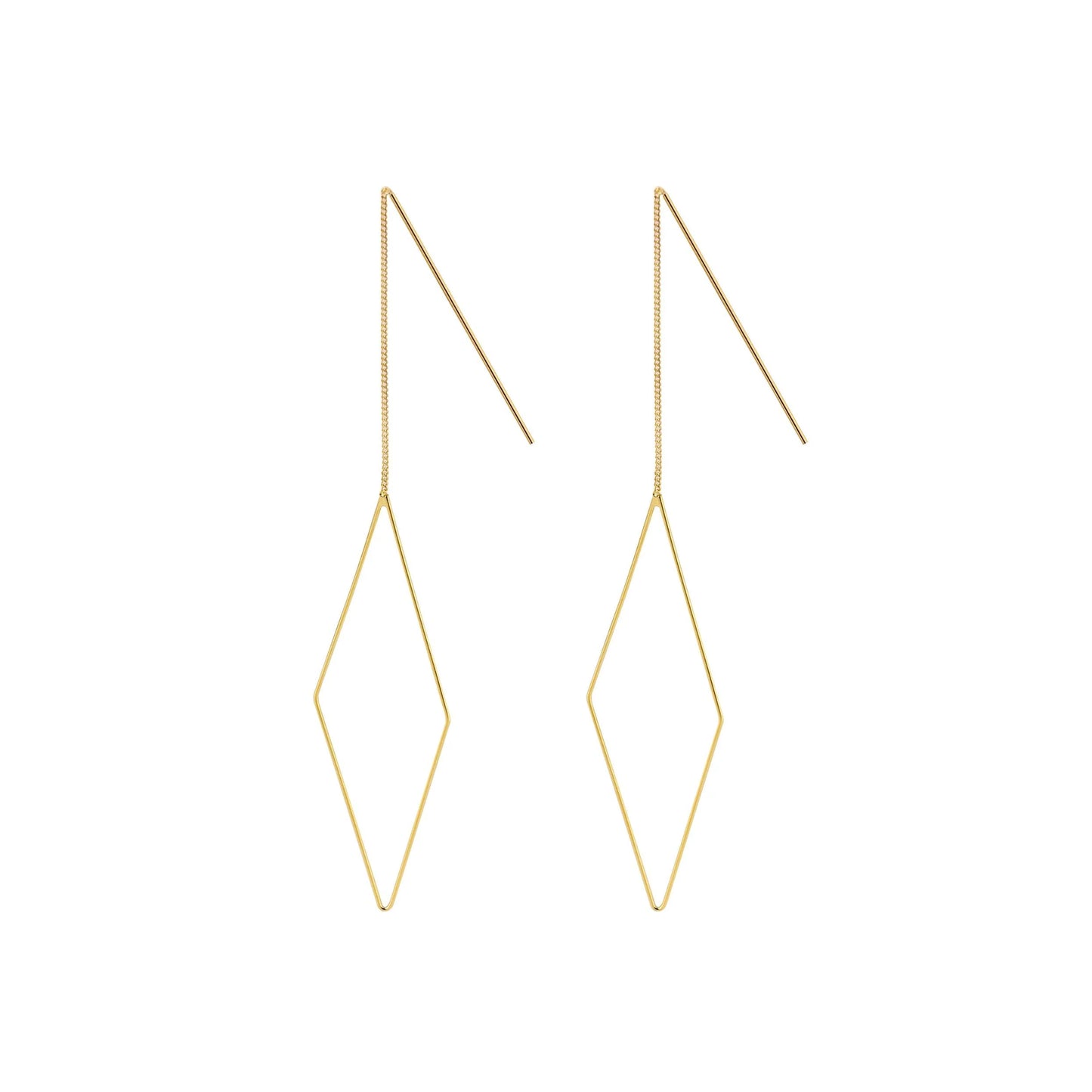 JUULRY Long Rhombus Earrings Gold