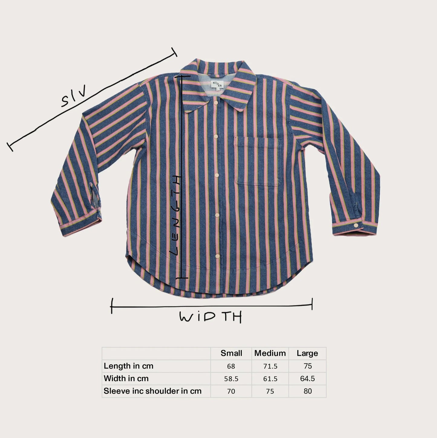 STUDIO KOTER - ADULT Jagger Turquoise Denim Shirt