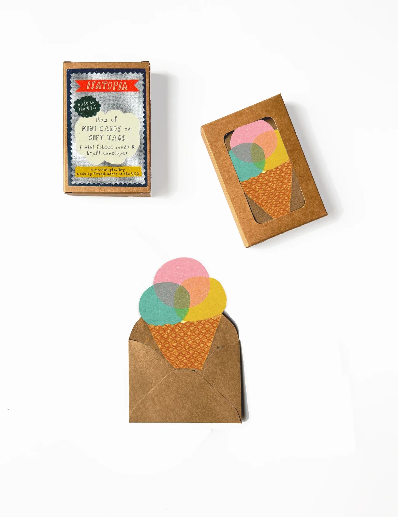 ISATOPIA Mini Ice Cream Card - Box of 6 Cards