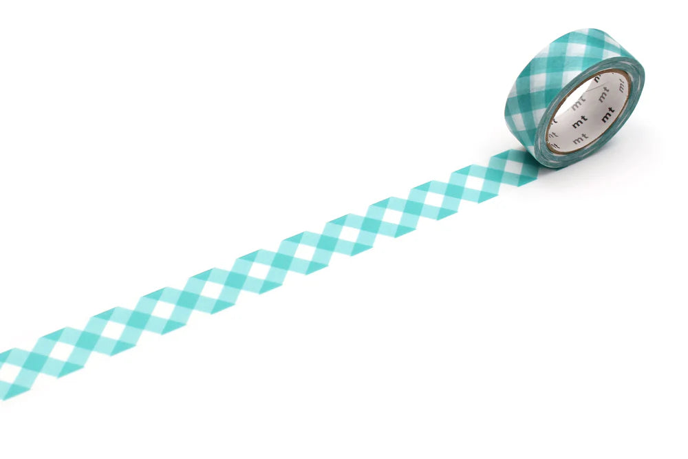 MT Jade Diagonal Check Washi Tape