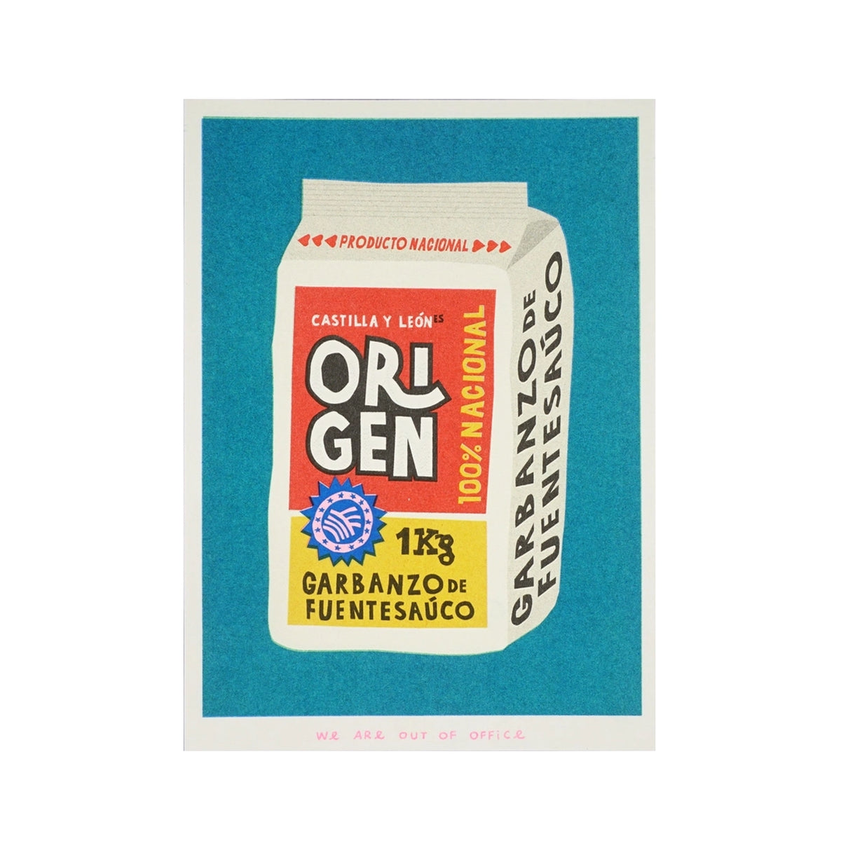 WE ARE OUT OF OFFICE Origen Chickpeas Print