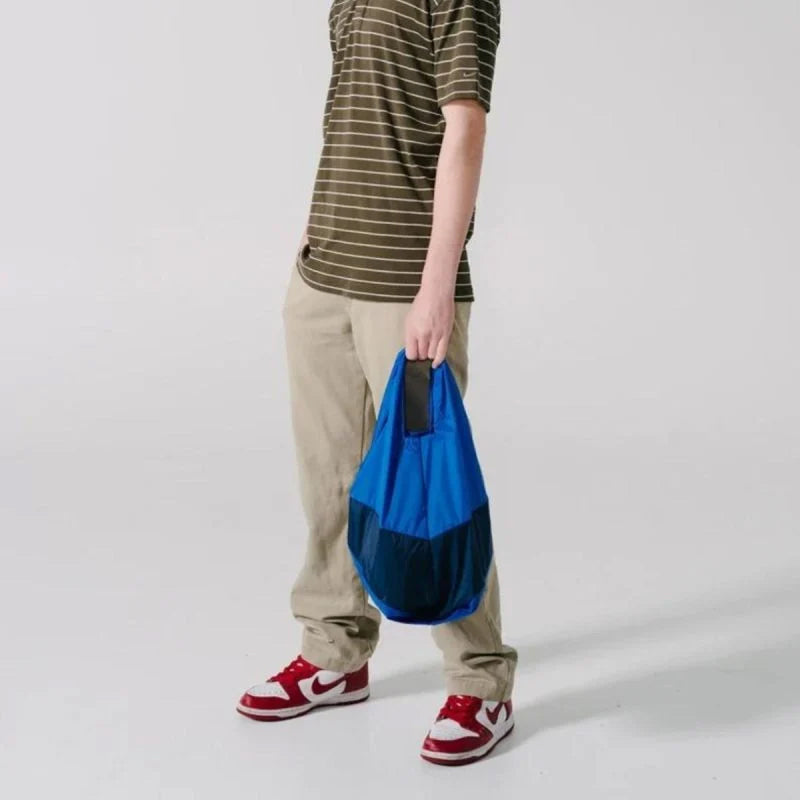 SUSAN BIJL Blue & Navy Medium Shopping Bag