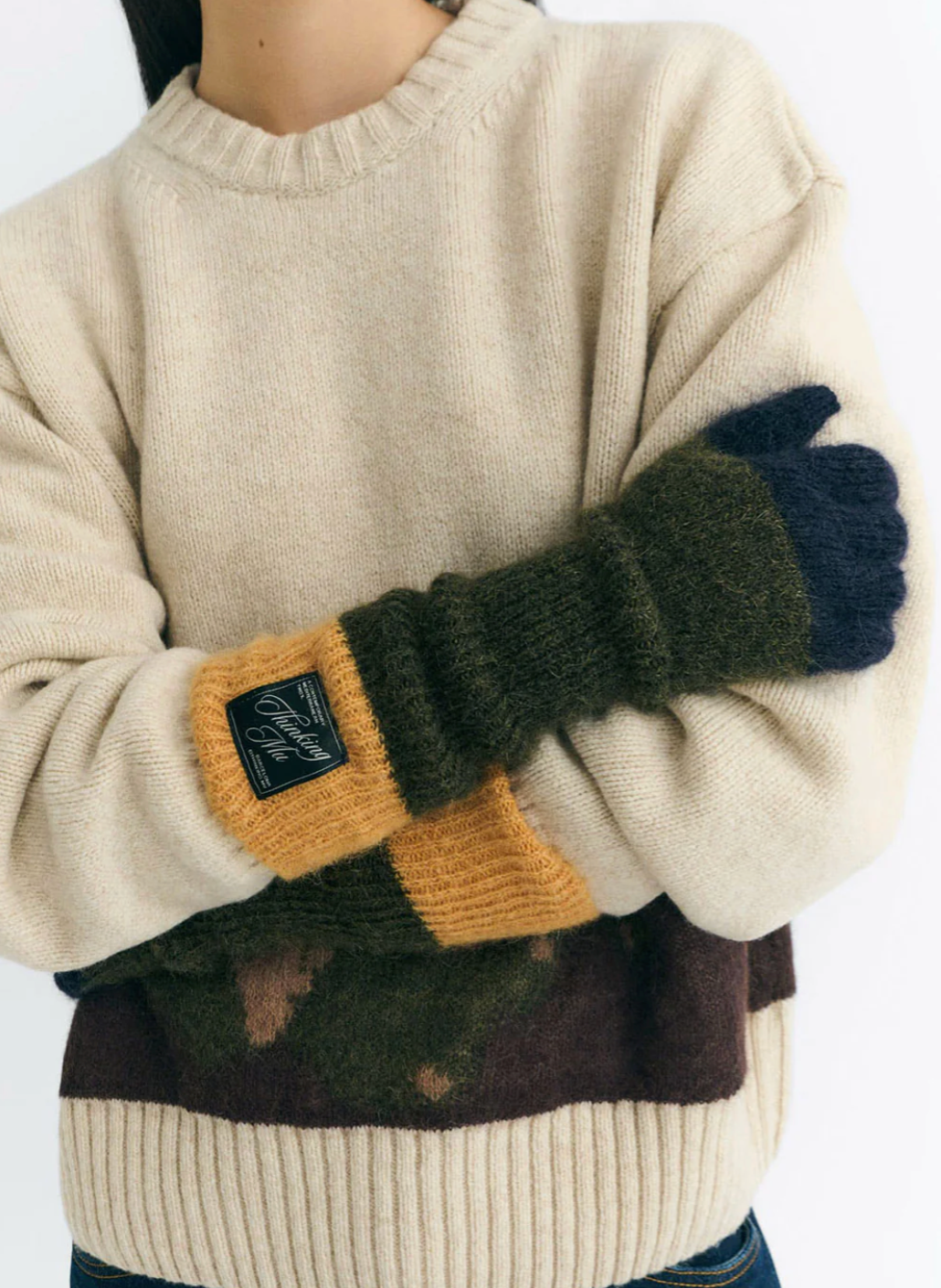 THINKING MU Green/Navy gloves