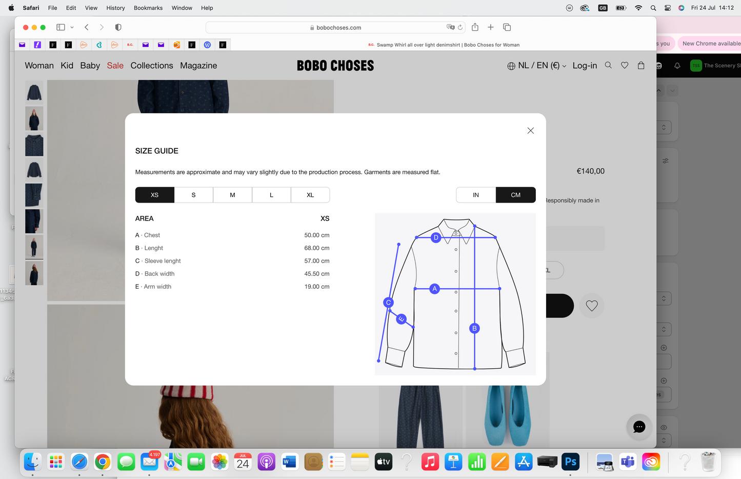 BOBO CHOSES Swamp Whirl Denim Shirt