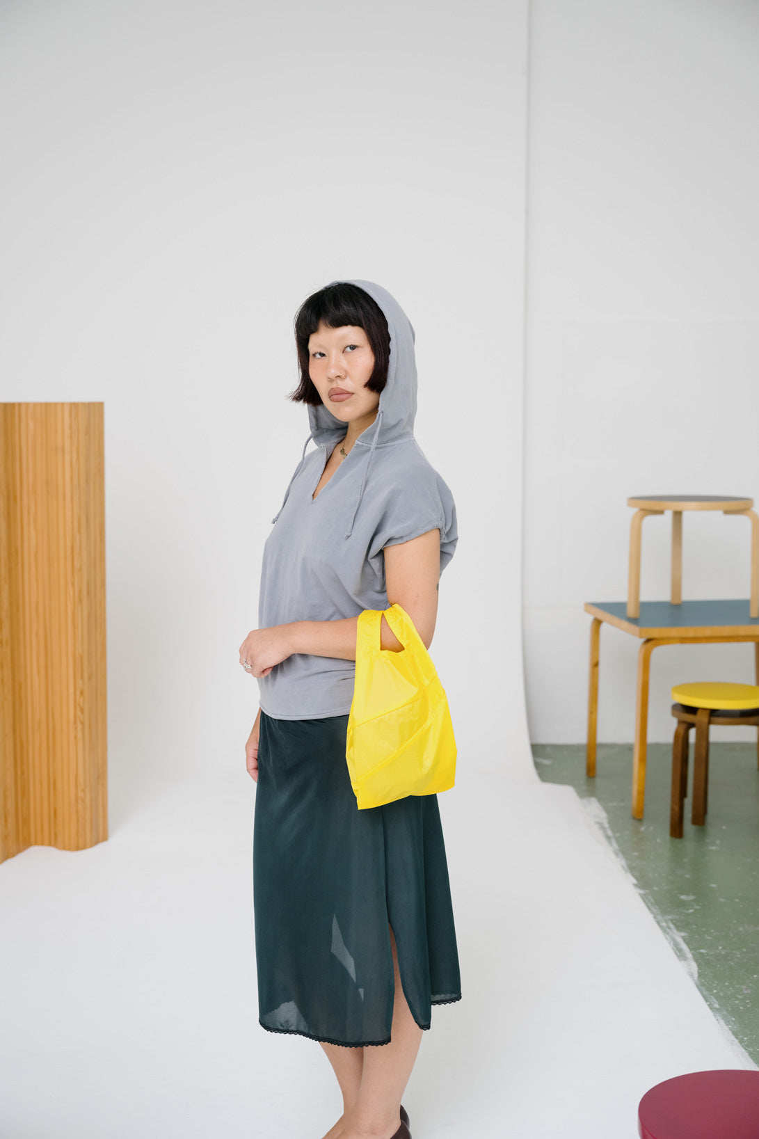 SUSAN BIJL Yellow & Yellow Small Shopping Bag