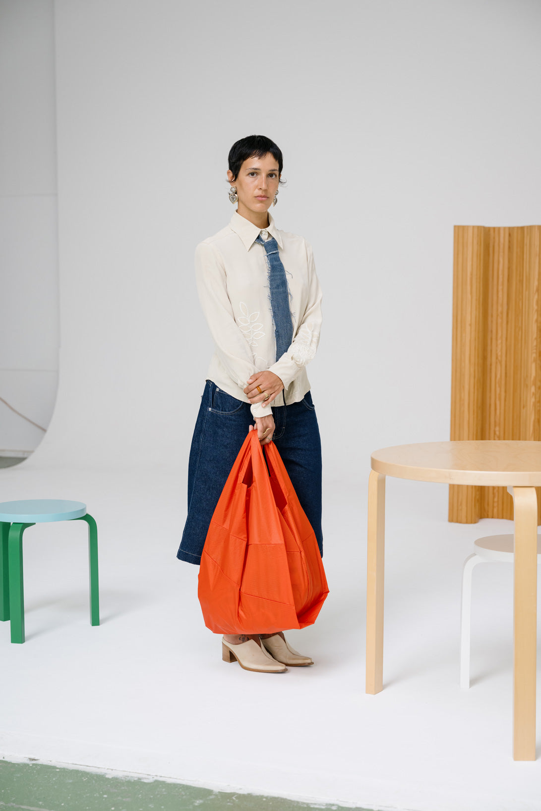SUSAN BIJL Red & Red Large Shopping Bag