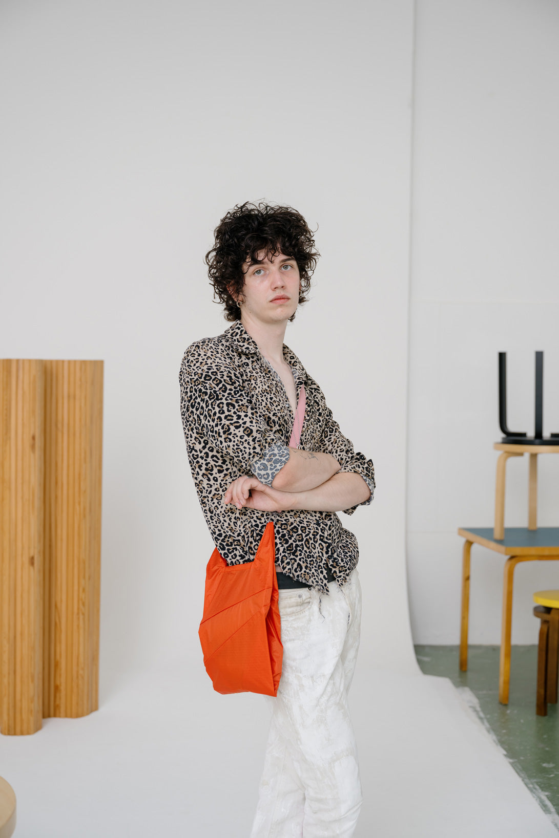 SUSAN BIJL Red & Red Small Shopping Bag