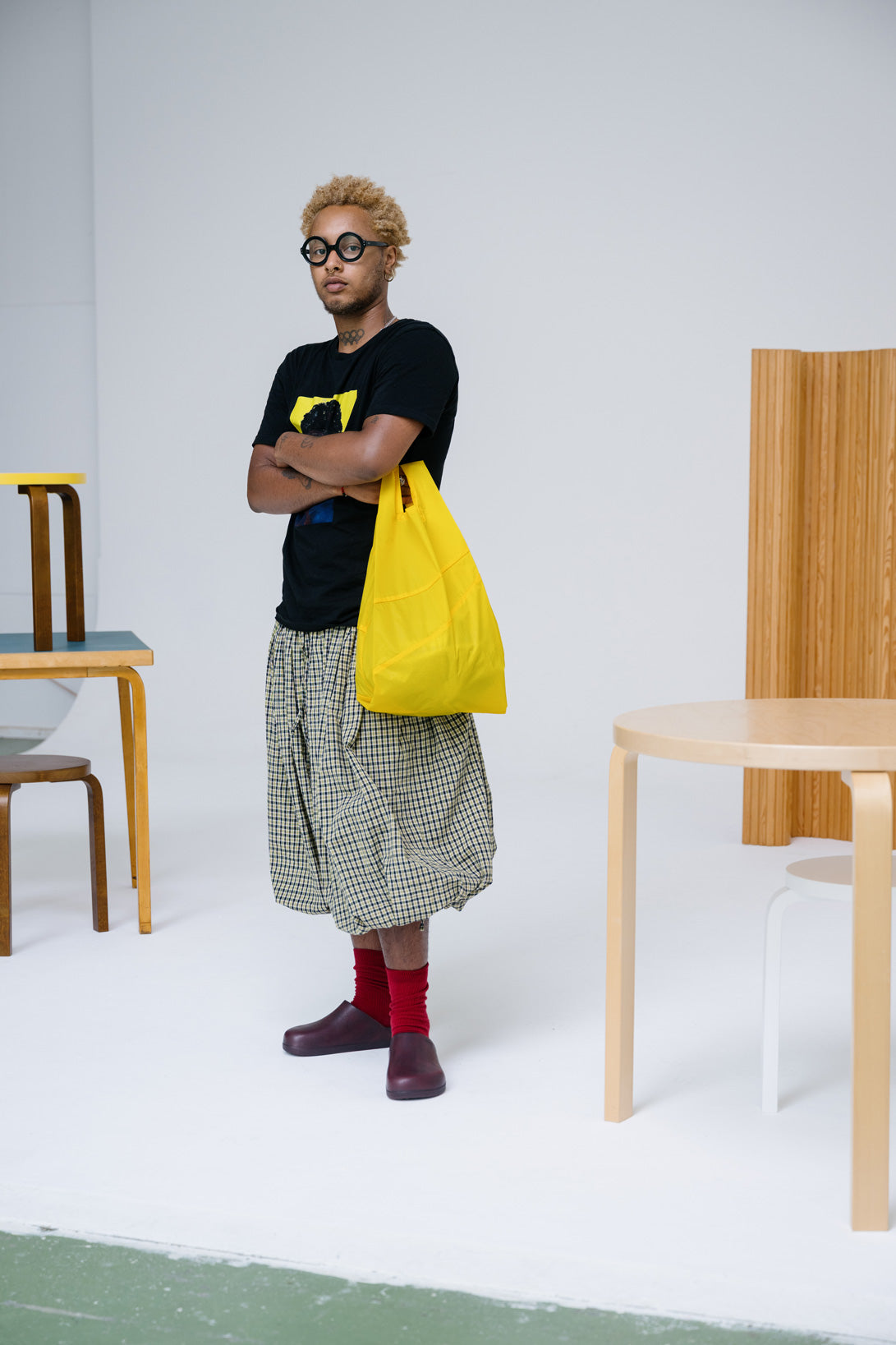 SUSAN BIJL Yellow & Yellow Medium Shopping Bag