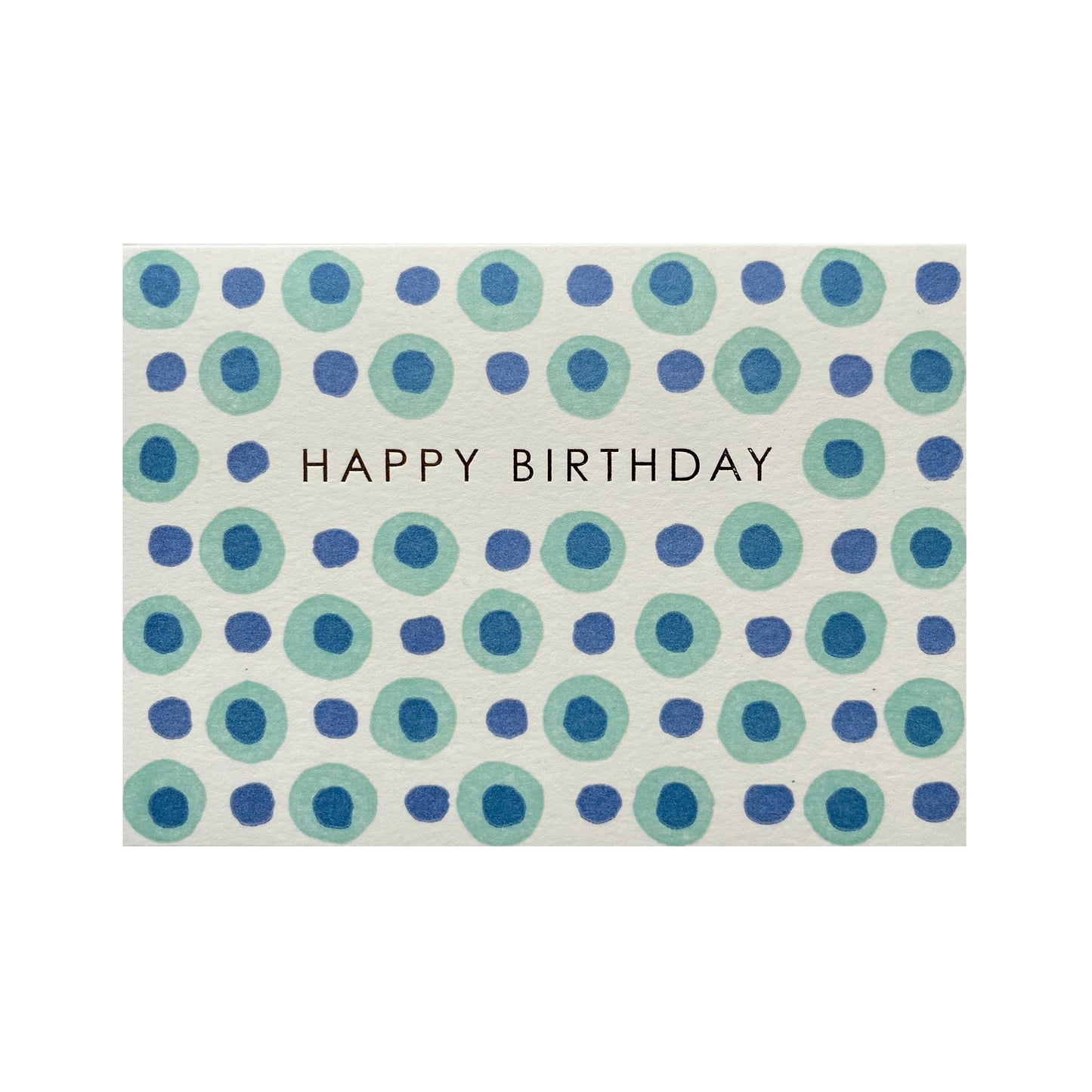 TAKAKO COPELAND Blue Spot Birthday Card