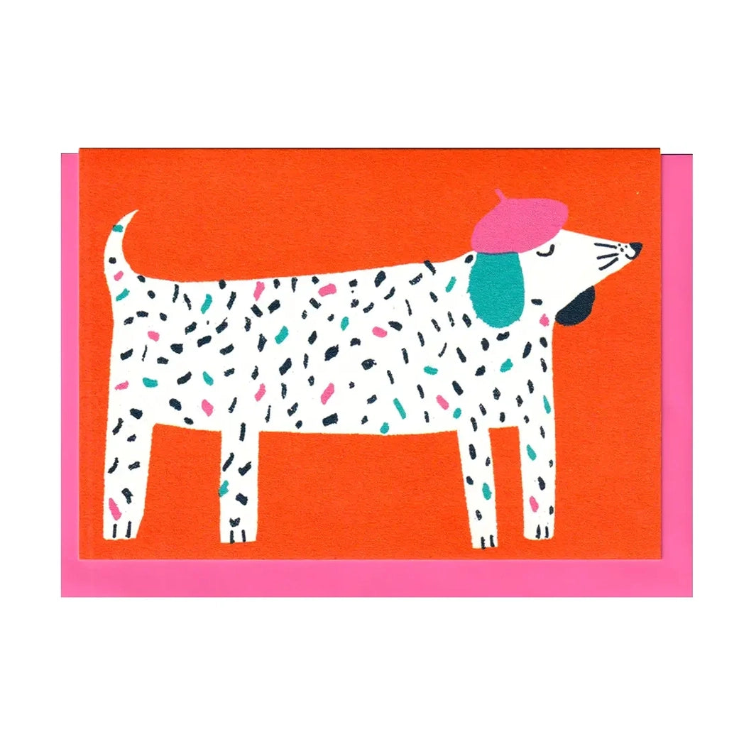 THE PRINTED PEANUT Dog in Hat Card