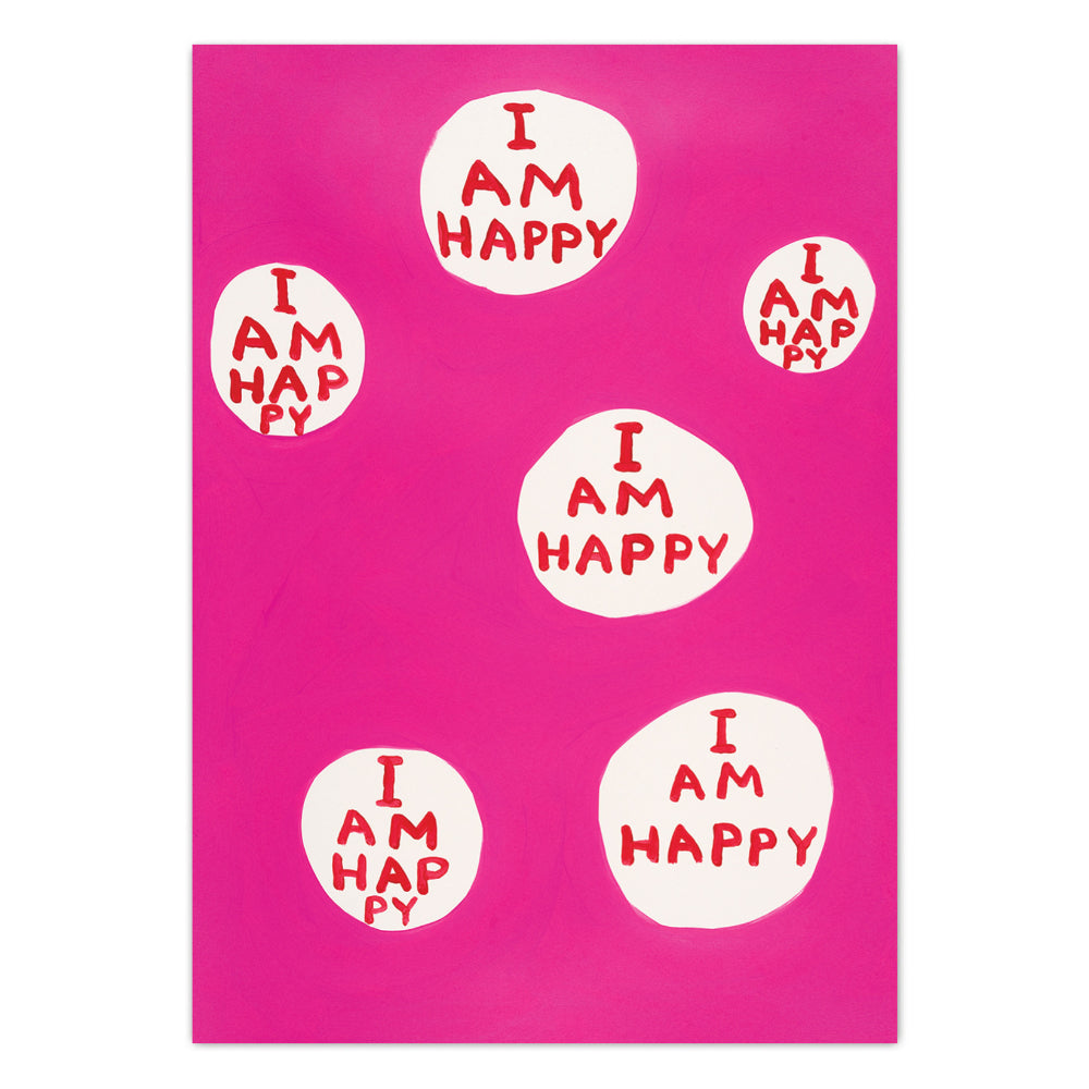 DAVID SHRIGLEY I Am Happy Postcard