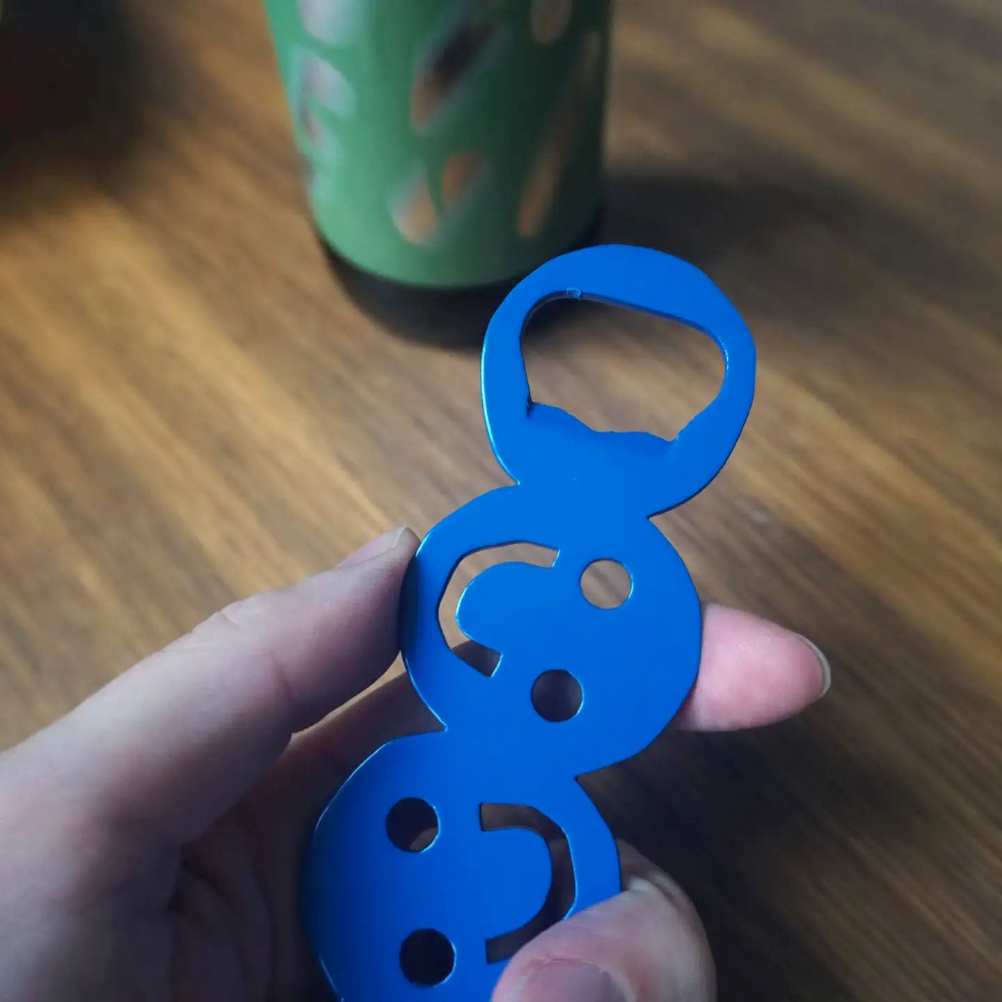 WE ARE OUT OF OFFICE Bottle Opener Blue