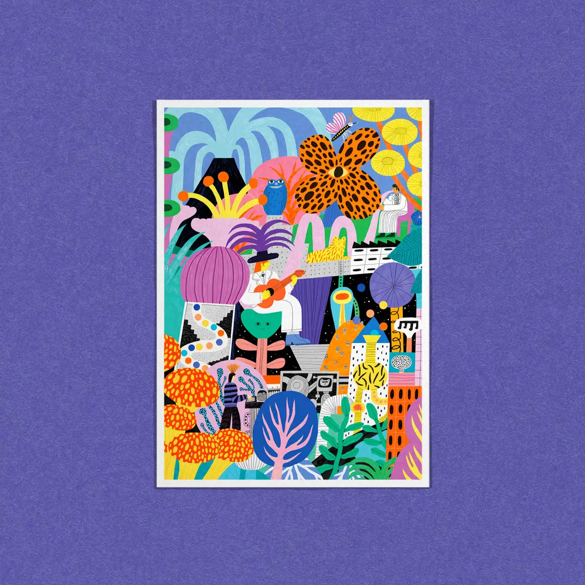 DANS LES DENTS Postcard COLOUR OF THE WORLD