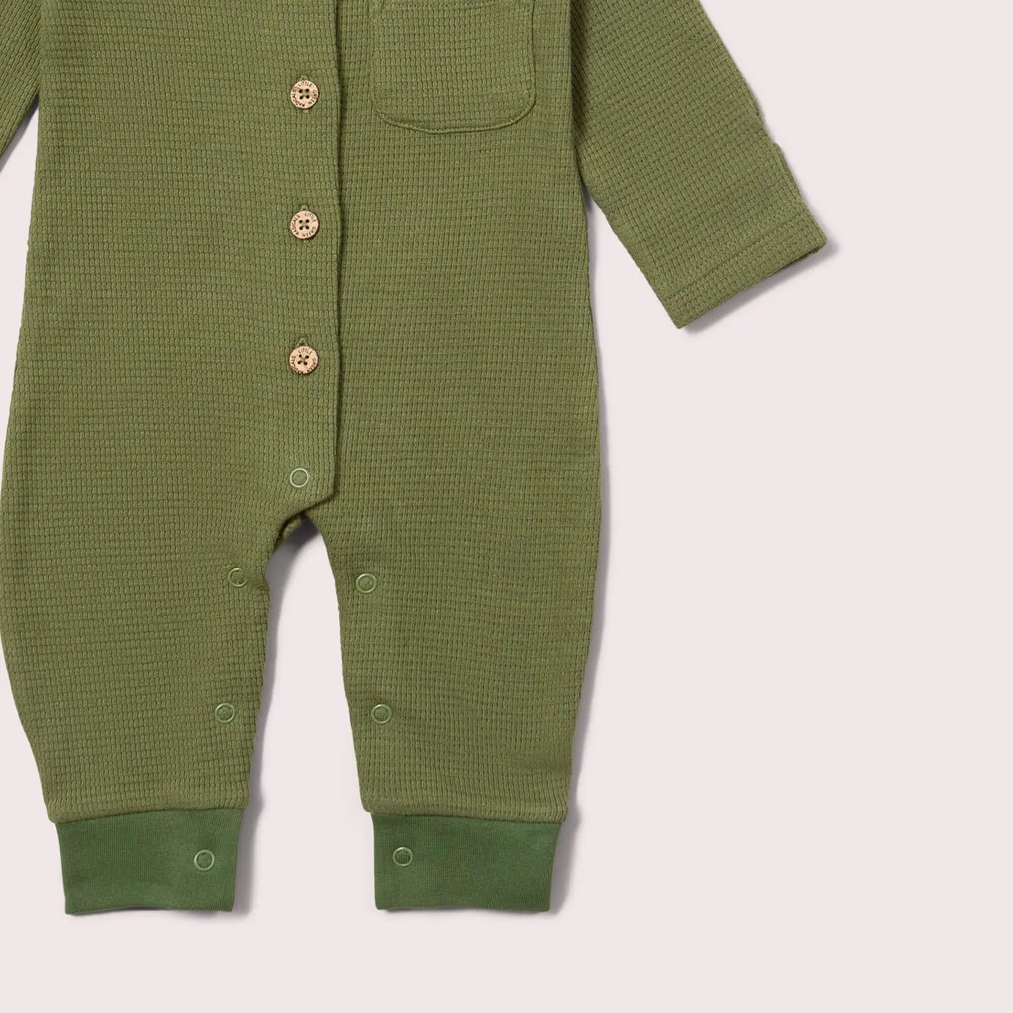 LITTLE GREEN RADICALS Chive Waffle Playsuit
