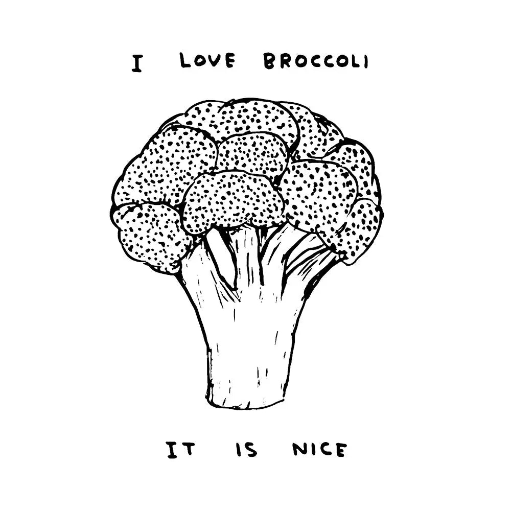 DAVID SHRIGLEY I Love Broccoli Tote Bag