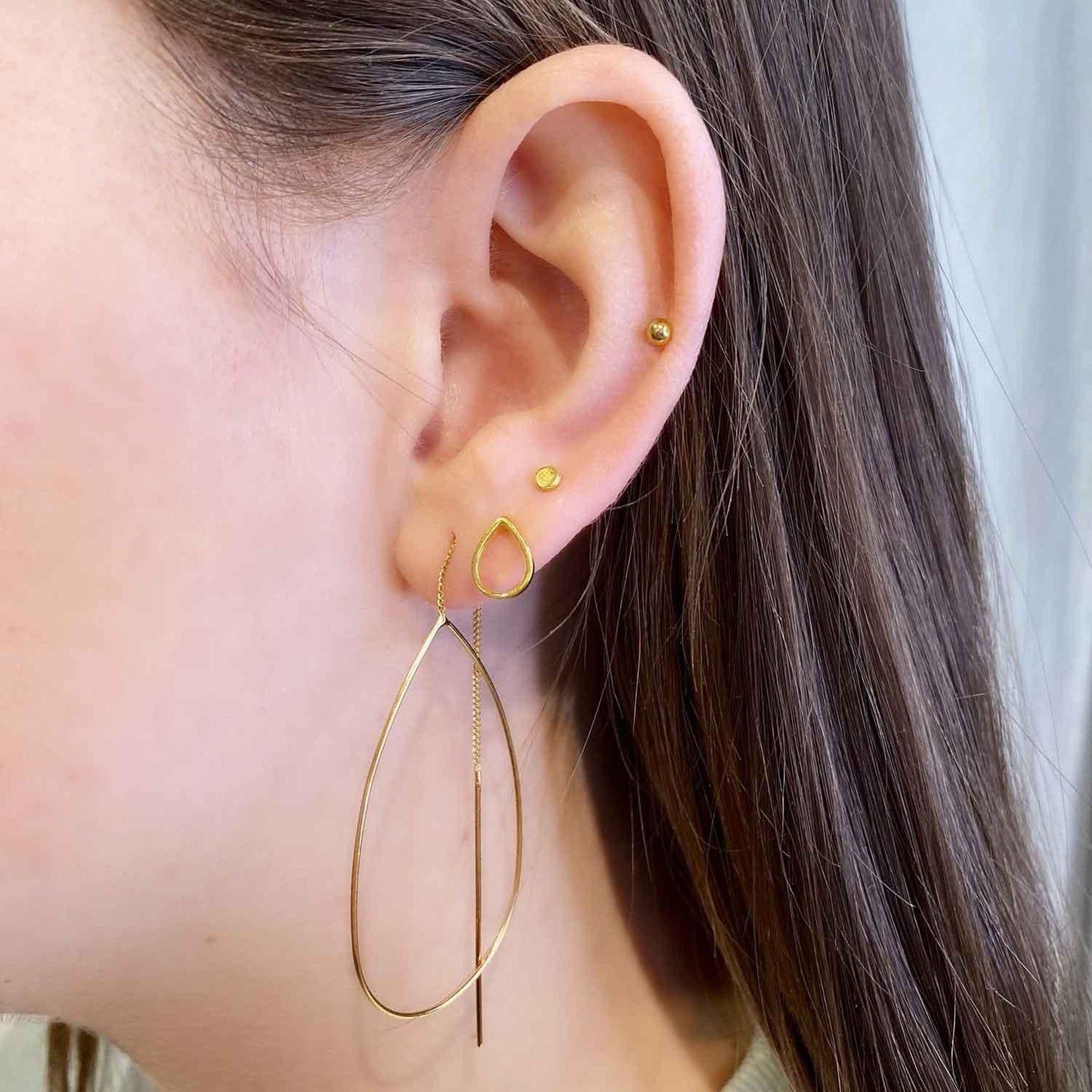 JUULRY Large Droplet Earrings Gold