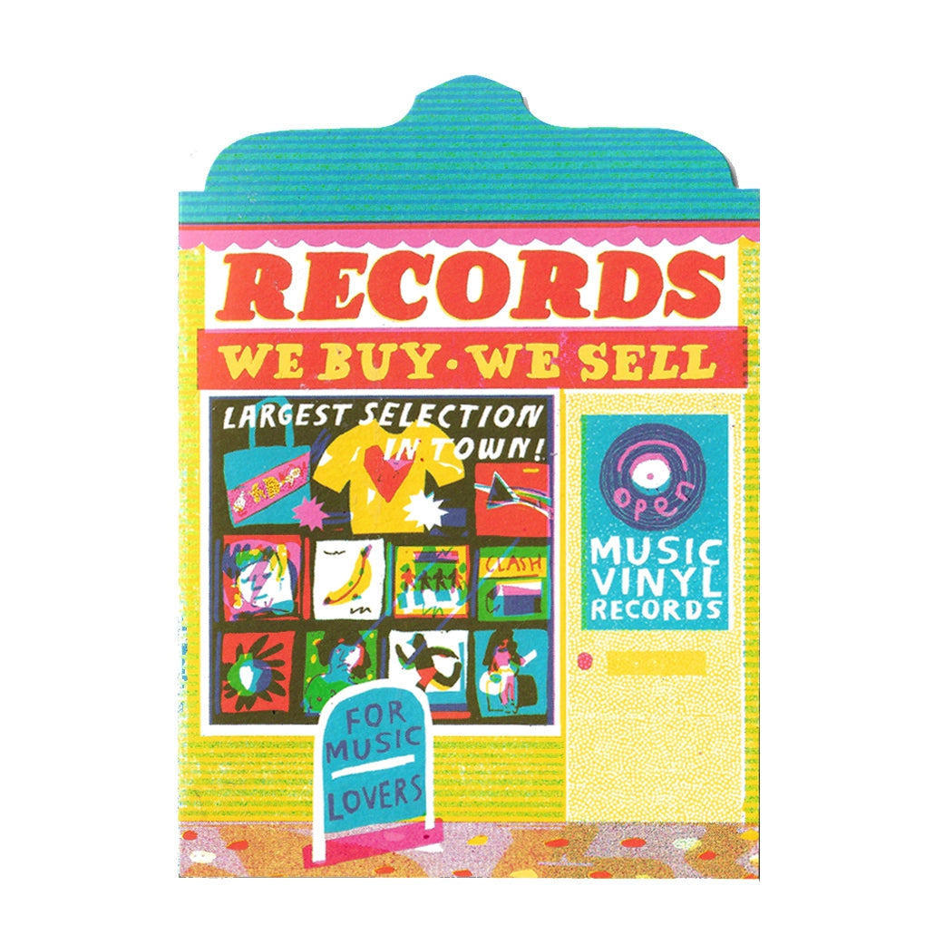 THE PRINTED PEANUT Record Shop Card