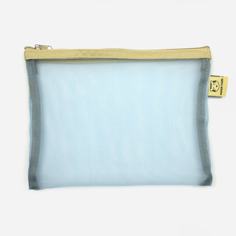 PAPIER TIGRE Mesh Pouch Light Blue
