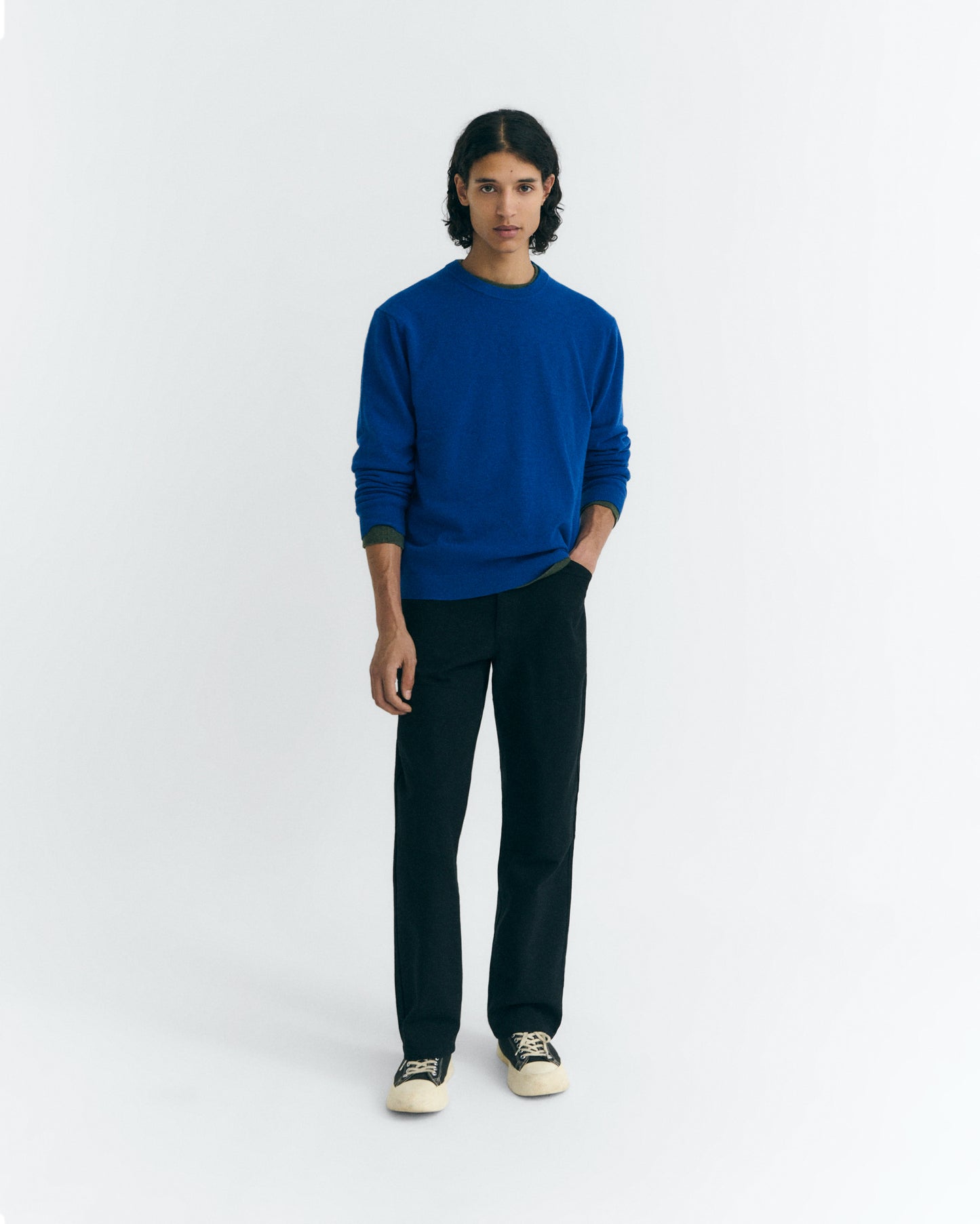 THINKING MU Indigo Lucien Knitted Jumper