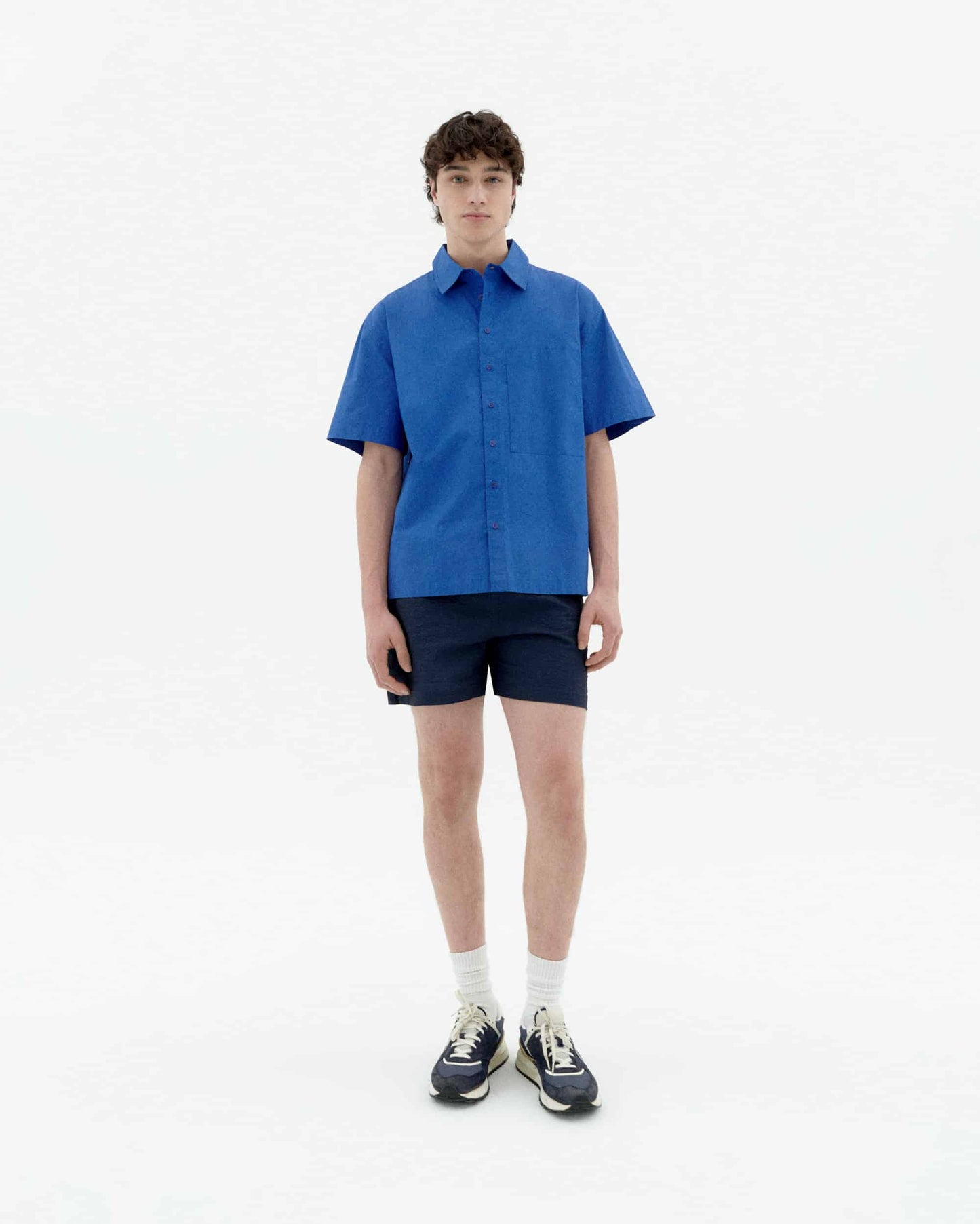 THINKING MU Blue loose Kurt shirt