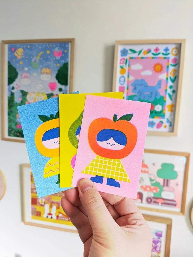 HELLO VONNIE Tiny Friend Risograph Prints