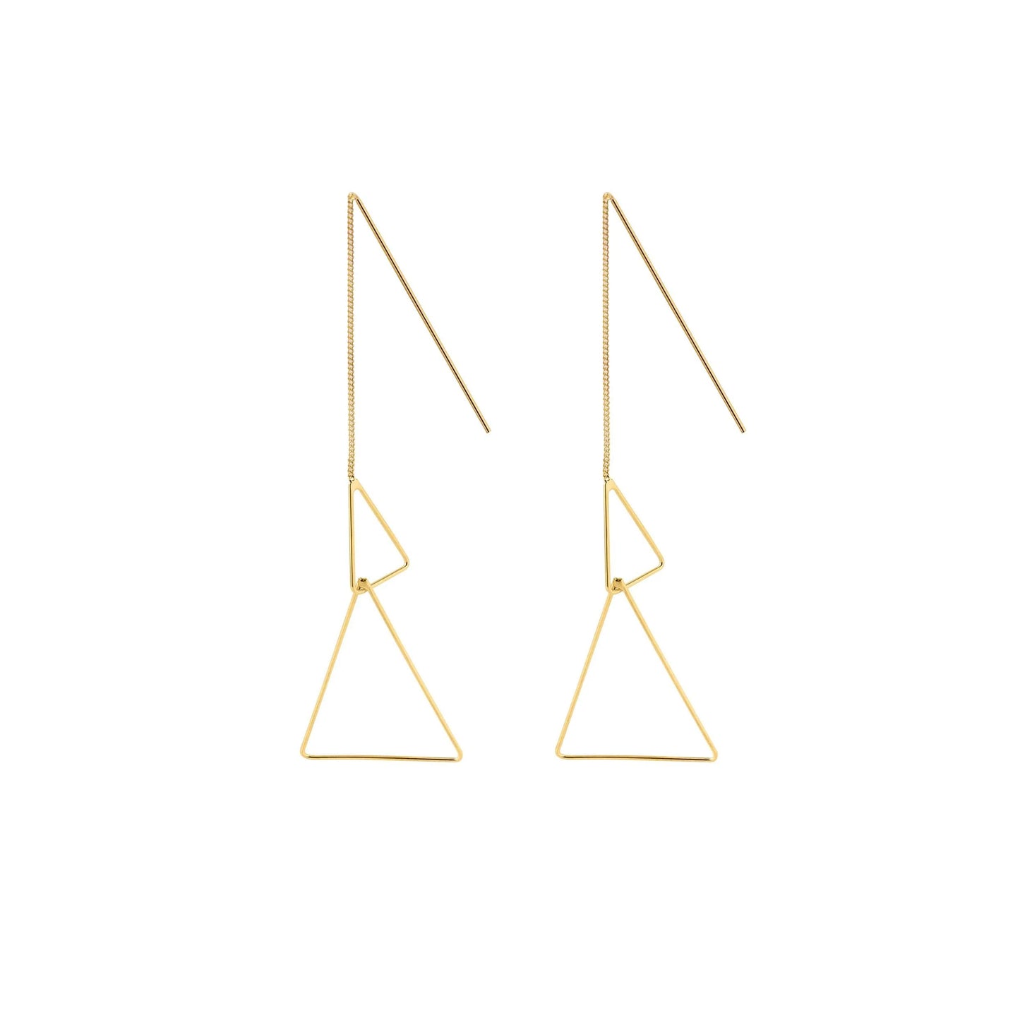 JUULRY Double Triangle Earrings Gold
