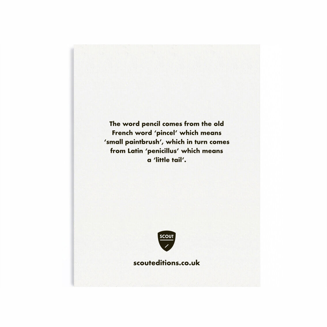 SCOUT EDITIONS Yellow Pencil Card