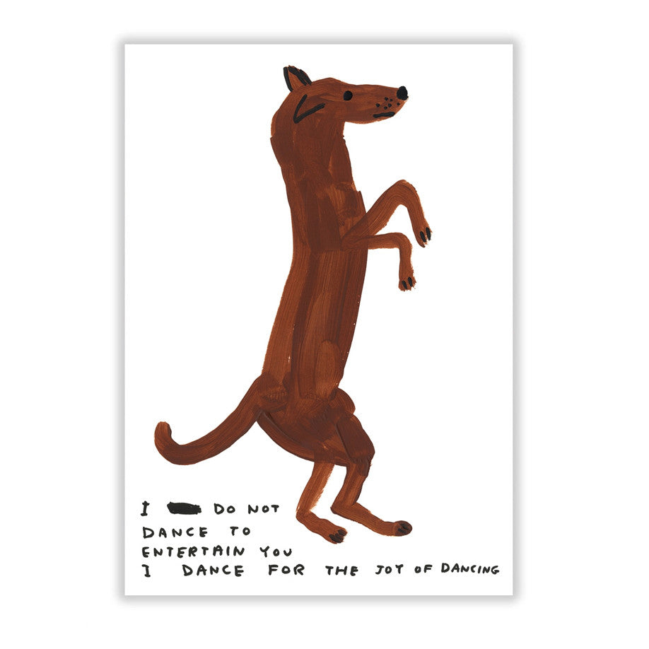 DAVID SHRIGLEY Dancing Dog Postcard