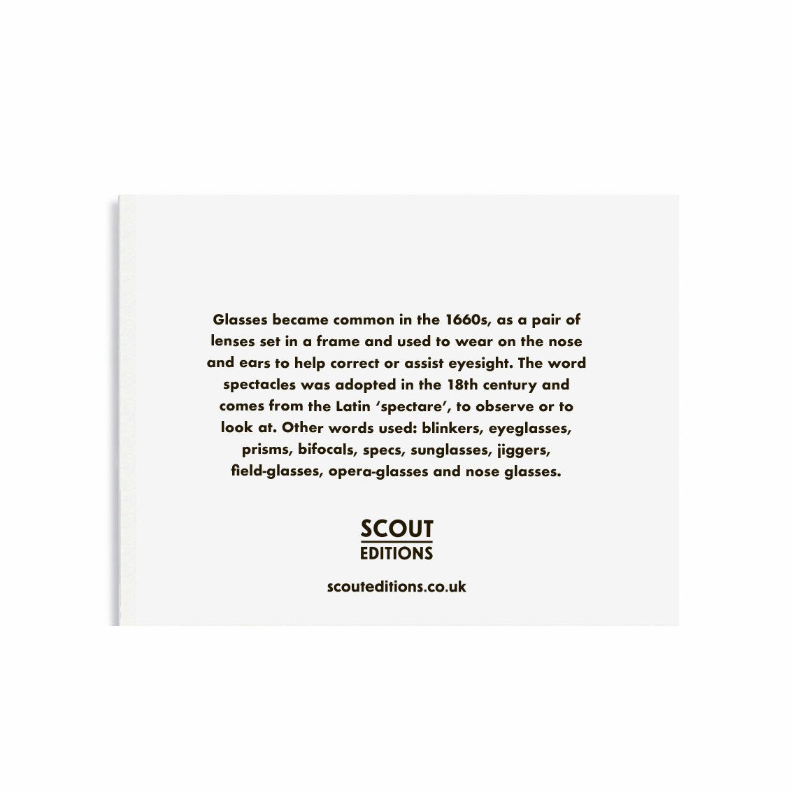 SCOUT EDITIONS Spectacles Card