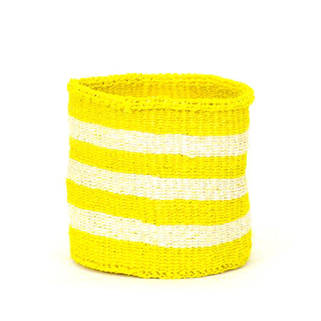 A WORLD OF CRAFT Sisal Basket Medium Yellow
