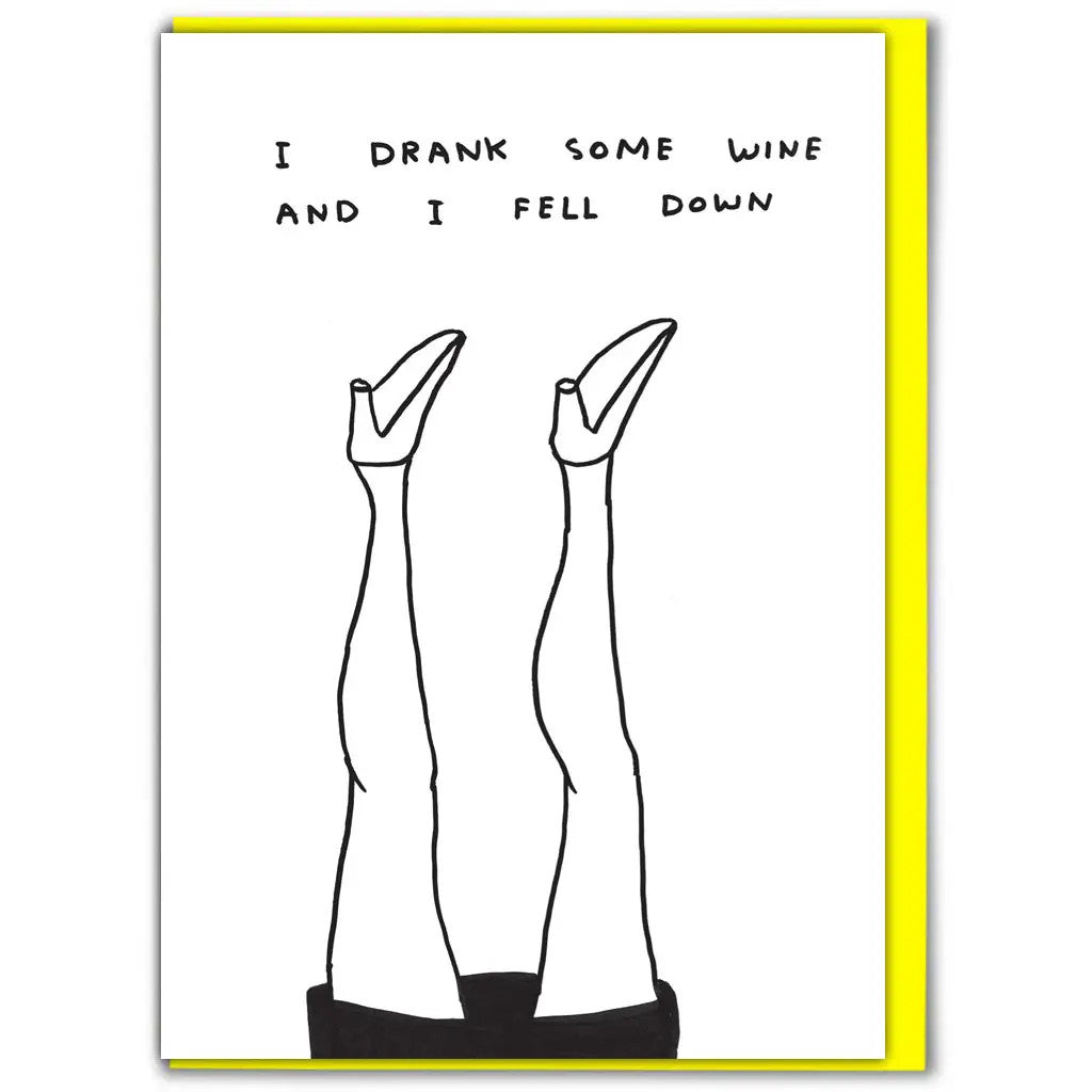 DAVID SHRIGLEY Drank Wine Card